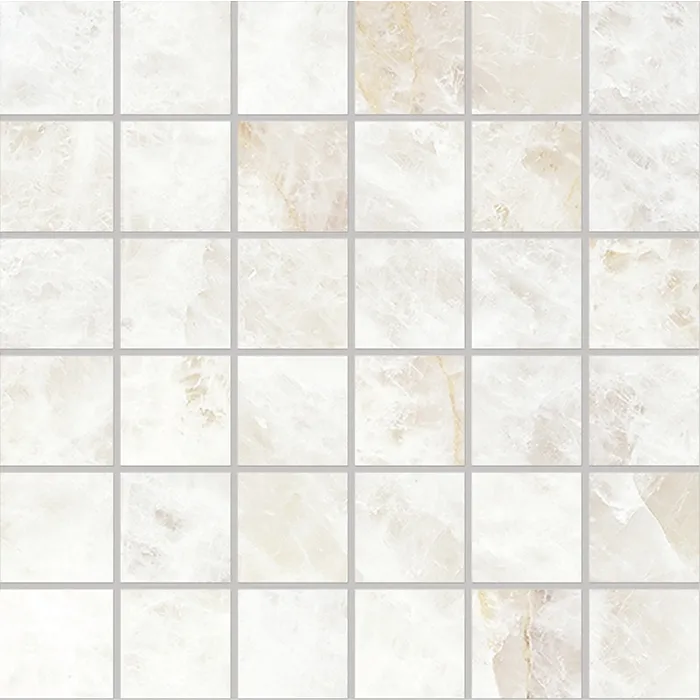 Tele di Marmo Precious Mosaico Crystal White Silktech 50x50